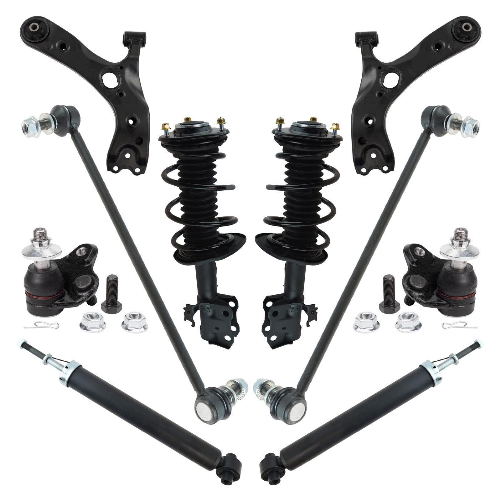 Amazon.com: TRQ Front and Rear Suspension Kit Ball Joint Complete